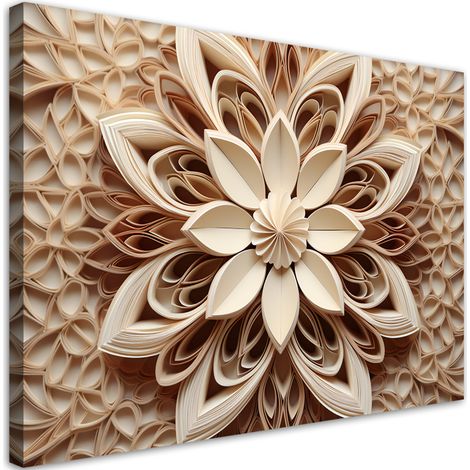 Tableau sur toile Abstraction fleur 3d 60x40 (1/5)