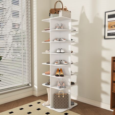 Étagère à chaussures rotative 60×60×184 cm – Étagère – 7 niveaux – 360° – 28 paires (1/5)