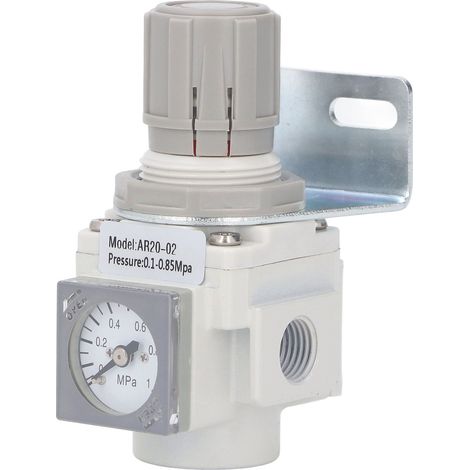 Régulateur de pression d'air avec manomètre G1/4, vanne de contrôle pour compresseur et outil pneumatique, 14.5-123.3 PSI (1/5)