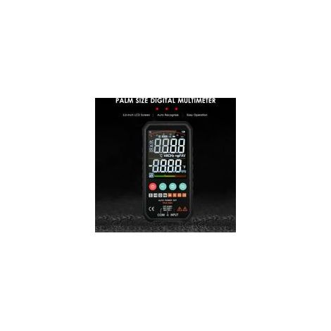 Multimetro digitale LCD ultrasottile da 3,3 pollici Mastfuyi, 6000 conteggi True RMS, strumento universale, alta precisione, misurazione intelligente, tensione AC/DC, capacità, frequenza, continuità (1/4)