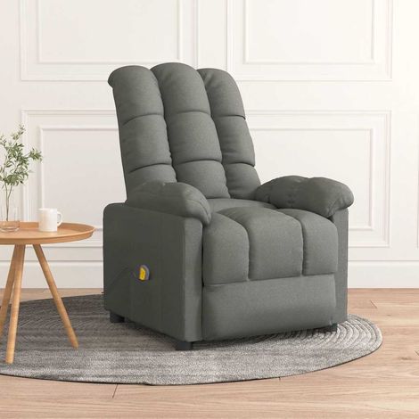 Massagesessel Dunkelgrau Stoff vidaXL (1/5)