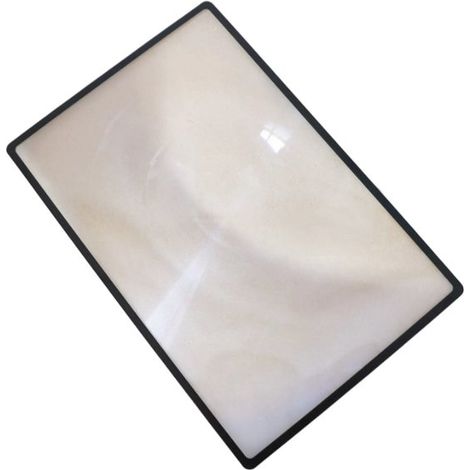 Loupe de lecture - Loupe de lecture pour seniors et malvoyants - Grossissement 3x - Noire - 180 x 120 mm - PVC (1/5)