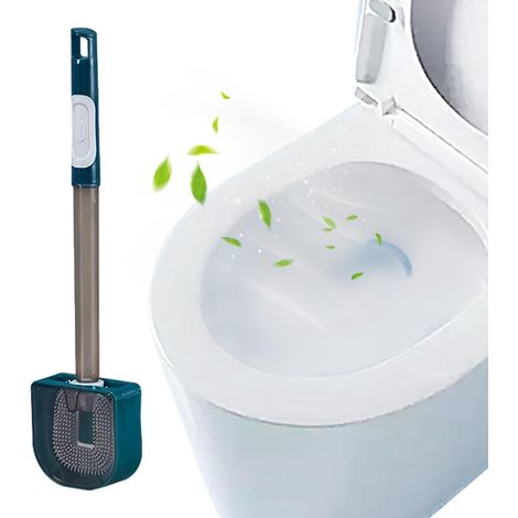 Fournitures de nettoyage de salle de bain, brosse de toilette, brosse de toilette, accessoires de salle de bain, vert (1/5)
