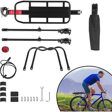 Wolketon Portaequipajes trasero universal ajustable de aluminio para VTT y bicicleta (1/5)