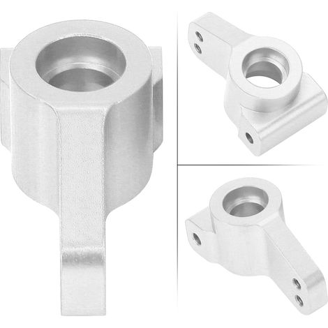 Porte-essieu arrière en aluminium pour modèle réduit ECX 1/10 2WD - Argent (1/4)