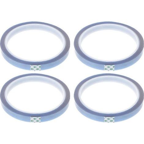 4 rouleaux de ruban thermocollant pour sublimation, résistant à la chaleur, pour presse à sublimation, 33 m/rouleau-3300X1cm-Blue (1/4)