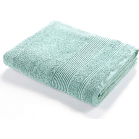 Serviette ou drap de bain en coton 90 x 150 cm Tendresse vert d eau
