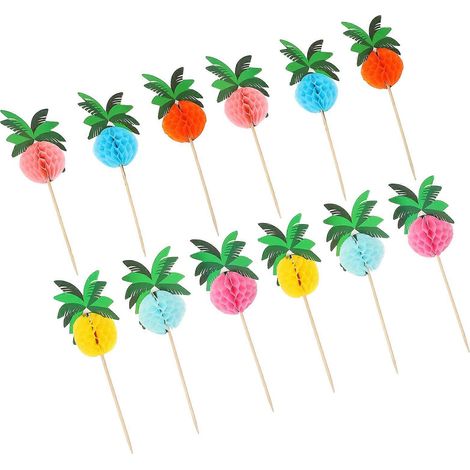50 bâtonnets décoratifs en forme de cocotier pour cocktails et fêtes (1/5)