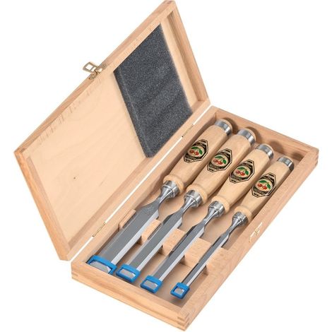 KIRSCHEN - (1141) Coffret en bois de 4 Ciseaux à bois No°1001