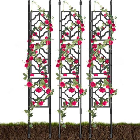 Treillis Jardin pour Plantes Grimpantes Treillis Jardin avec Cadre Treillis Vigne Antirouille Treillis Concombre Support Croissance