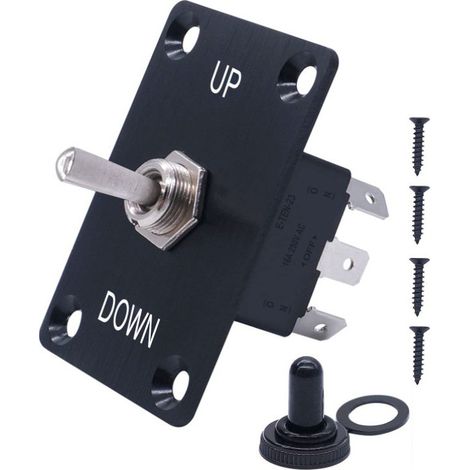 Yacht and RV conversion toggle switch, aluminum panel control switch, rocker arm type, swing switch, marine accessories - 6-pin - (1/3)