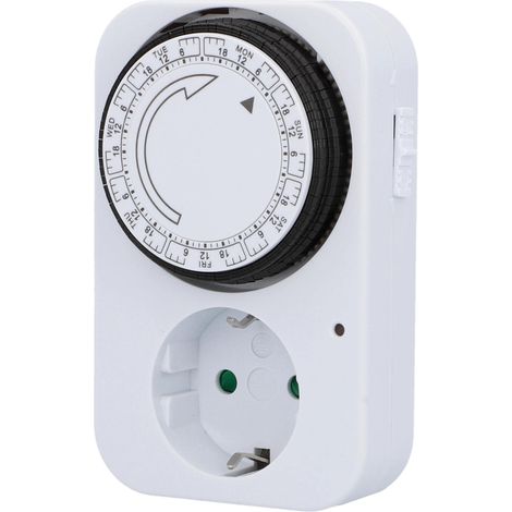 UNITEC Timer Settimanale Meccanico Interni IP20 Analogico Bianco 2 Ore Regolabile