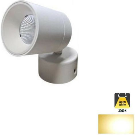 FARETTO LED SOFFITTO ORIENTABILE 7W LUCE CALDA MODERNO BIANCO APPLIQUE SPOT LED (1/2)