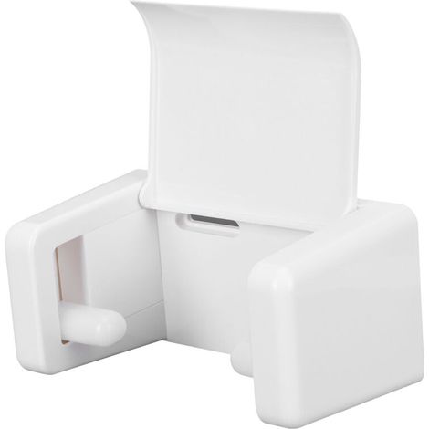 Porte-papier hygiénique mural porte-rouleau de papier toilette blanc (1/5)
