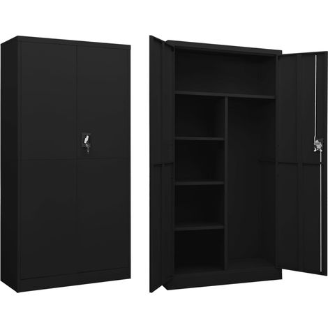 Locker Cabinet Black 90x40x180 cm Steel vidaXL