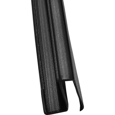 Joint inférieur pour porte, verre 8mm, 1000mm, noir