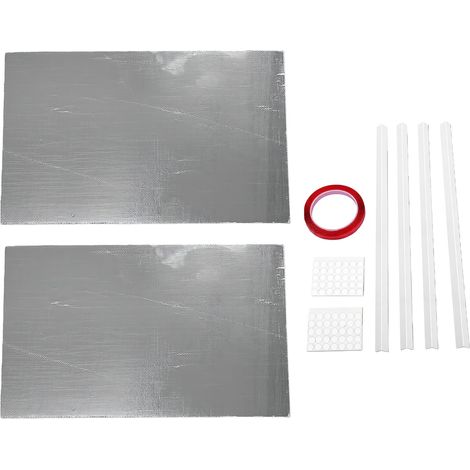 Panneaux isolants en mousse pour climatiseur de fenêtre, feuille d'aluminium, kit de joints d'étanchéité latéraux pour climatiseur B (1/5)