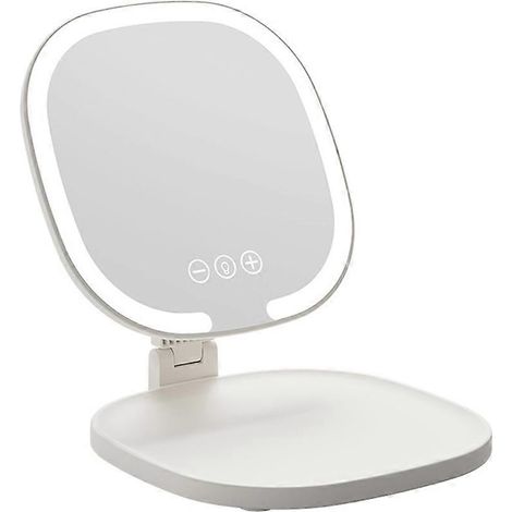 Miroir de maquillage LED avec lumière, grossissement 1X/3X, miroir de toilette portable et pliable pour les voyages, cadeau idéal pour les femmes (1/5)