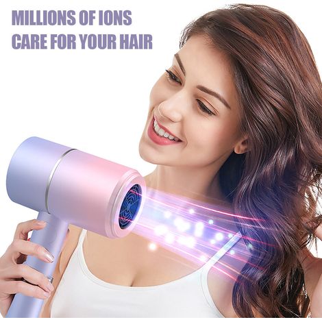 Sèche-cheveux Pliant à Ionisation Négatif - Rapide & Silencieux, Technologie Thermostatique, Sécurité Anti-brûlure, Design Portable pour Voyage & Usage Quotidien