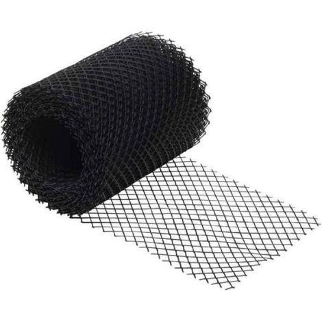 95331 Grillage protege gouttiere Protective grids for gutters Noir Match avec 10 clous au sol (1/4)
