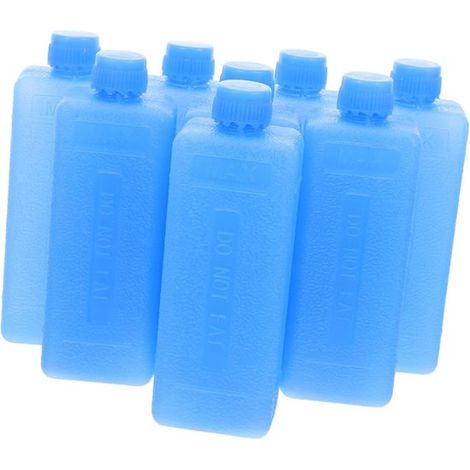Elementi refrigeranti/impacchi di ghiaccio riutilizzabili per portapranzi. Mantengono il contenuto fresco. Controllo efficace della temperatura. 4 x 11,5 x 3 cm. Blu. (1/4)