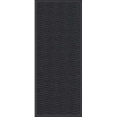 Zerbino antiscivolo flessibile nero 60 x 150 cm design moderno uso interno/esterno in PP nero 020058106