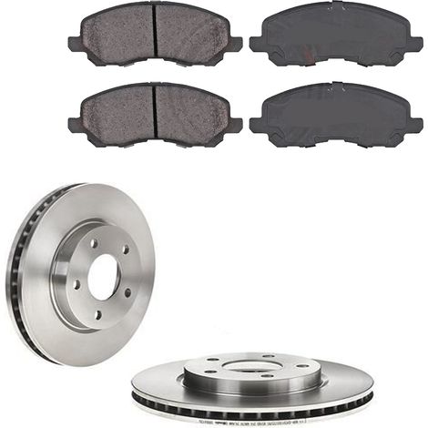 KIT FRENI ANTERIORI compatibile con MITSUBISHI LANCER VIII (CYA,CZA) - DISCHI + PASTIGLIE OEM: P 11 026 , P 54 030 / 17987 /SOSTITUZIONE DIRETTA/BASSA POLVERE/SILENZIOSO (1/5)