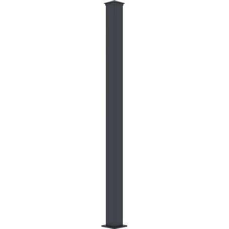 Pilastro per cancello L15 cm x H190 cm in Alluminio Antracite - NERETO (1/2)