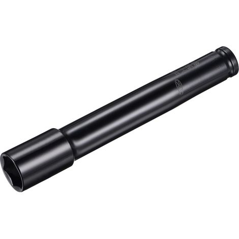 Prise 1/2" Par Douille de 18 mm de Profondeur douille à choc, Acier Cr-V Traité Thermiquement, Longueur 200mm (8"), Tailles Métriques à 6 Points. (1/5)