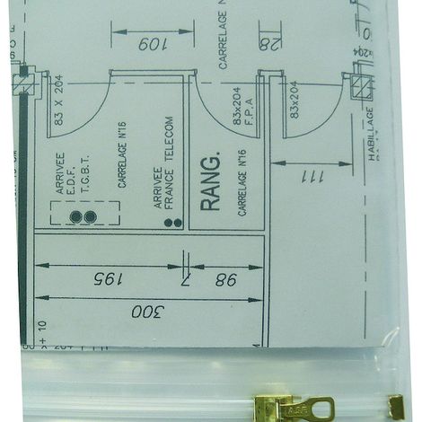 Housse de plan 1.0 x 1.8 mètres avec fermeture glissière - WILMART