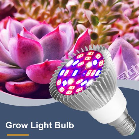 Decdeal E27 lampe ampoule plante grandir lumière spectre complet croissant Pots succulents 18leds