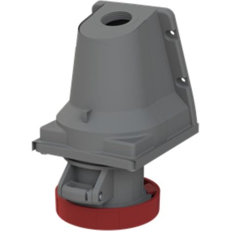 Amphenol 16 Ampere CEE Wandsteckdose 4-polig (3P+PE) Buchse, Kodierung 6h rot 380/415V Frequenz 50 und 60Hz - 1 Stück (1/2)