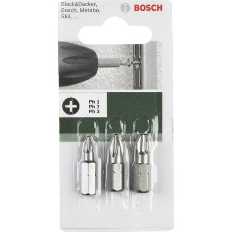 BOSCH - SET 3 BIT STANDARD POZIDRIV 1/2/3