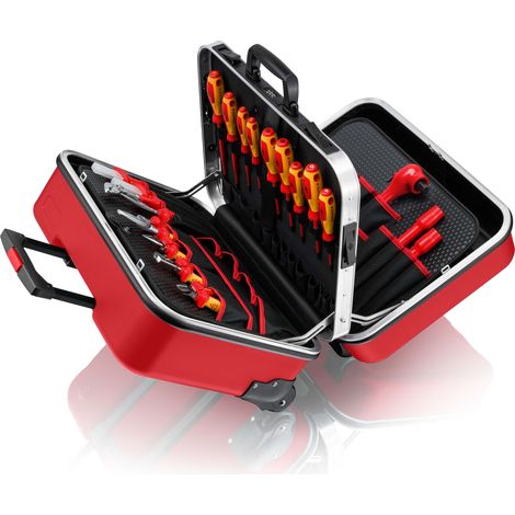 KNIPEX 98 99 15 Werkzeugkoffer "BIG Twin Move RED" Elektro Kompetenz 42-teilig 290 mm (1/6)