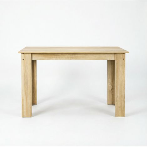 Tavolo da pranzo rettangolare 120 x 69 x 75 cm effetto quercia in pannello truciolare (1/5)