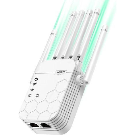 Amplificateur de signal Wi-Fi, prolongateur de portée Internet, 6 antennes, double bande 2,4G/5G, répéteur Wi-Fi avec port Ethernet (1/5)