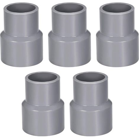 Réducteur de Tuyau PVC DWV Hub 40 Gris 32mm x 40mm Douille 5Pcs (1/3)