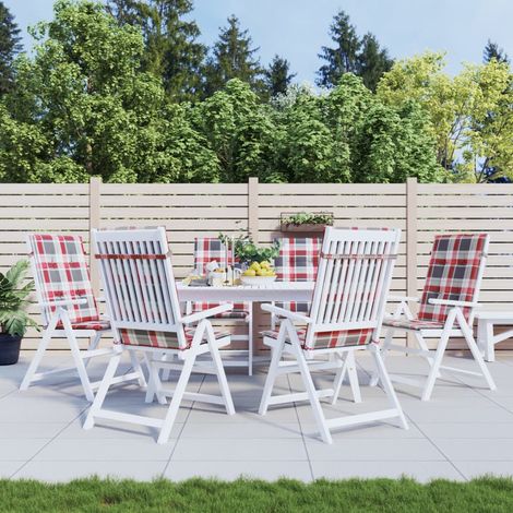 Lot de 6 Coussins de chaise de jardin à Dossier,Coussins de Chaise Dossier Siège Confortables 120x50x3cm -AD13857 (1/5)