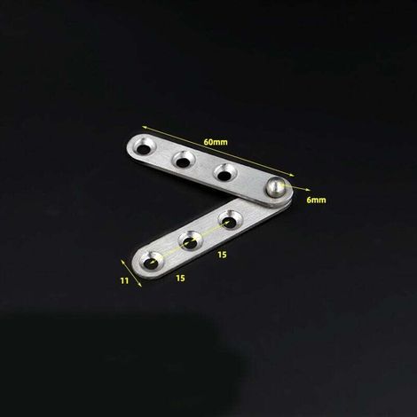 4pcs Charnière Pivot Porte Acier Inox 360 Degré Tournante 60mmx11mm (1/3)
