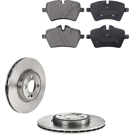 KIT FRENI ANTERIORI compatibile con MINI ROADSTER (R59) - DISCHI + PASTIGLIE OEM: P 06 051 / 17706 , 18185 , 18298 , 18297 , 17865 , 17866 , 18141 /SOSTITUZIONE DIRETTA/BASSA POLVERE/SILENZIOSO (1/5)