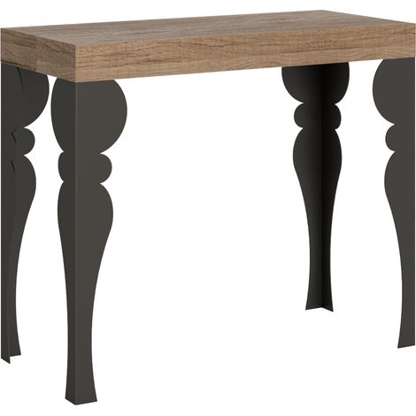 Console Extensible 90X40/300 Cm Paxon Quercia Natura Structure Anthracite (1/5)