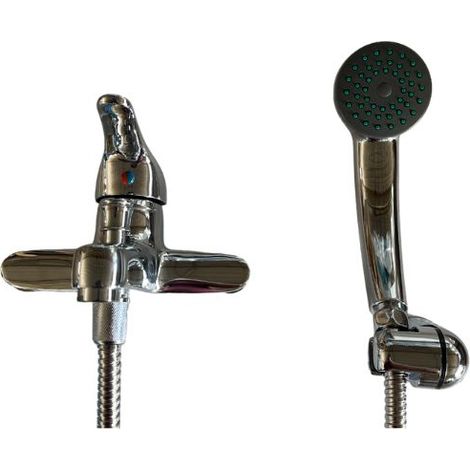 Miscelatore doccia/vasca Roma 2 con deviatore in ottone cromo (1/2)