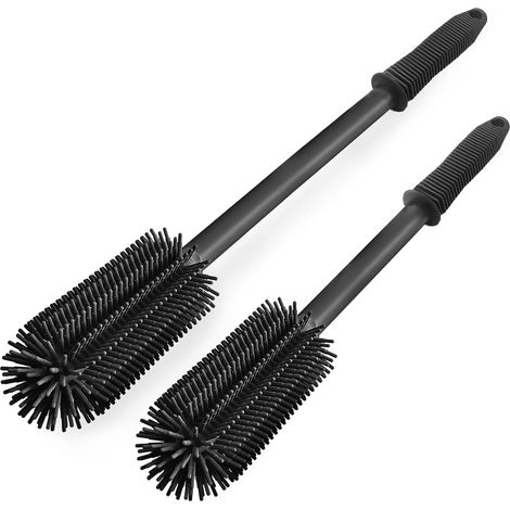 2 brosses de nettoyage de piscine, 40 cm et 32 cm, pour les parois, le fond, les marches et le carrelage-AquaForge (1/5)