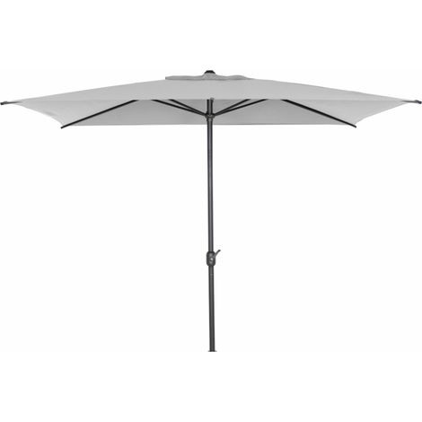 SIENA GARDEN Isa Mittelstockschirm anthrazit/stone 200x300 cm Gestell Aluminium anthrazit, Streben Stahl, Bezug 100% Polyester, 180g/m² stone, UPF 50+