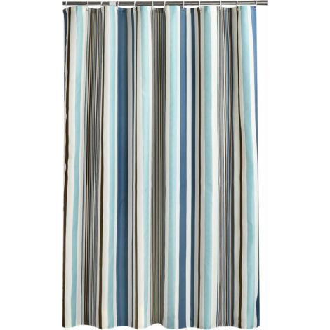 Rideau de douche 200x240 cm (LxH), Rideaux de douche anti-moisissures Doublure en tissu dPolyester doux Rideaux de bain Rideau Beau modèle pour WC de salle de bains (1/5)