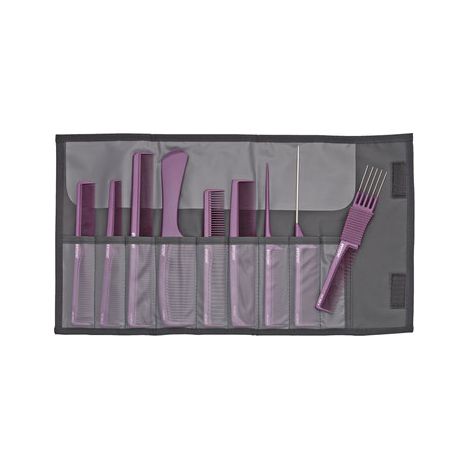 Juego de 9 peines de peluquería, color morado - More jaguar n.º 136.A22.E22
