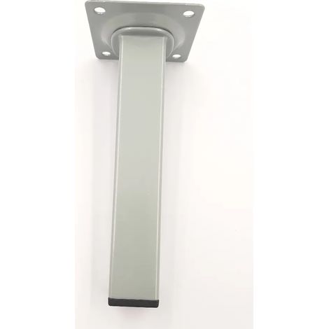 PIEDINO QUADRO IN METALLO 25X25 mm GRIGIO Altezza: 150 mm (1/3)