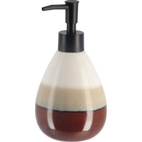 Spender für sandstein rund dreifarbig 395 ml - braun beige - Tendance