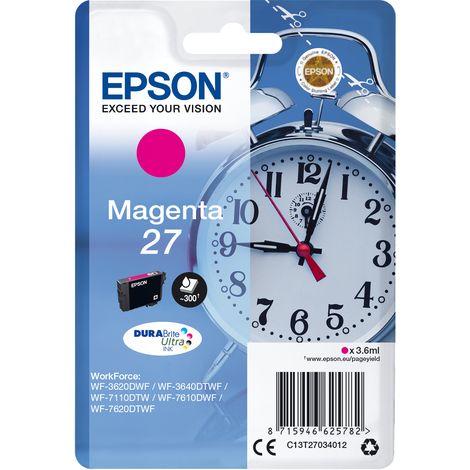 Epson Alarm clock Cartouche "Réveil" 27 - Encre DURABrite Ultra M (1/3)