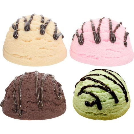Accessoires de présentation 4 pièces Boules de Glace en Plastique pour échantillons Alimentaires et décor vitrine (1/5)